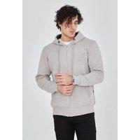 Janes Men's Hooded Zip-Up Knit Cardigan in Grey | Size: Medium
