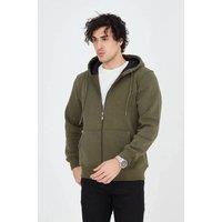 Janes Men's Hooded Zipper Cardigan with Pocket in Green | Size: 2XL