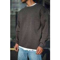 Janes Men's Crew Neck Basic Sweatshirt in Charcoal | Size: Small