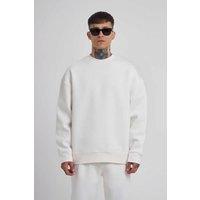 Janes Men's Oversized Crew Neck Sweatshirt in White | Size: Small