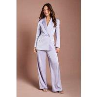Coast Women's Satin Double Breasted Blazer in Lilac | Size: 12