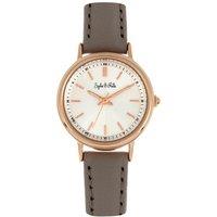 Sophie and Freda Women's Berlin Leather-Band Watch in Grey