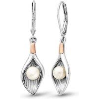 Clogau Women's Nature's Wonder Sterling Silver Oyster Shell Drop Earrings with Pearls in Metallics
