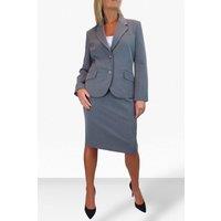 Paulo Due Women's 2 Piece Tailored Skirt Suit in Grey | Size: 10