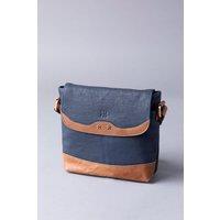 Lakeland Leather Women's 'Hartsop' Flapover Leather Cross Body Bag in Navy