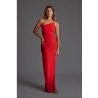 Vesper Women's One Shoulder Open back Maxi Dress in Red | Size: 8