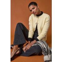 Roman Women's Contrast Stitch Knit Cardigan in Bright Yellow | Size: 18