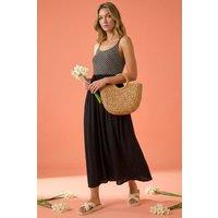 Roman Women's Strappy Lace Midi Dress in Black | Size: 20