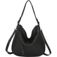 Leather Village Women's Maribor Real Leather Hobo Shoulder Bag in Black
