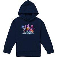 Netflix Kpop Demon Hunters Huntrix Kpop Group Youth Kids Hoodie, Navy | Size: 5-6 Years