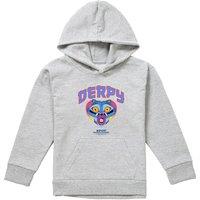 Netflix Kpop Demon Hunters Derpy Collegic Youth Kids Hoodie, Athl Heather in Light Grey | Size: 9-11 Years