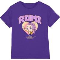 Netflix Kpop Demon Hunters Huntrix Rumi Collegic Kids T-Shirt, Purple | Size: 5-6 Years