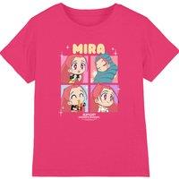 Netflix Kpop Demon Hunters Huntrix Mira Chibi Boxes Kids T-Shirt, Hot Pink | Size: 12-13 Years