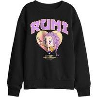 Netflix Kpop Demon Hunters Huntrix Rumi Collegic Kids Sweatshirt, Black | Size: 12-13 Years
