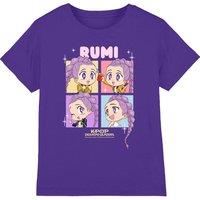 Netflix Kpop Demon Hunters Huntrix Rumi Chibi Boxes Kids T-Shirt, Purple | Size: 9-11 Years