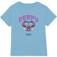 Netflix Kpop Demon Hunters Derpy Collegic Kids T-Shirt, Light Blue | Size: 12-13 Years