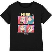 Netflix Kpop Demon Hunters Huntrix Mira Chibi Boxes Kids T-Shirt, Black | Size: 12-13 Years