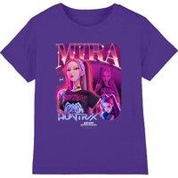 Netflix Kpop Demon Hunters Huntrix Huntrx Mira Bootleg Kids T-Shirt, Purple | Size: 5-6 Years