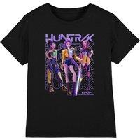 Netflix Kpop Demon Hunters Huntrix Huntrx Golden Trio Pose Kids T-Shirt, Black | Size: 7-8 Years