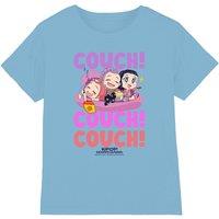 Netflix Kpop Demon Hunters Huntrix Couch Couch Couch Kids T-Shirt, Light Blue | Size: 5-6 Years