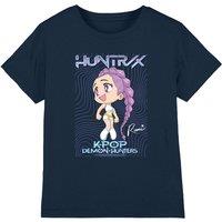 Netflix Kpop Demon Hunters Huntrix Rumi Poster Kids T-Shirt, Navy | Size: 7-8 Years