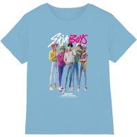 Netflix Kpop Demon Hunters Saja Boys Boy Band Kids T-Shirt, Light Blue | Size: 12-13 Years