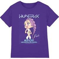 Netflix Kpop Demon Hunters Huntrix Rumi Poster Kids T-Shirt, Purple | Size: 12-13 Years