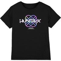 Netflix Kpop Demon Hunters Huntrix Huntrx Pastel Logo Kids T-Shirt, Black | Size: 12-13 Years