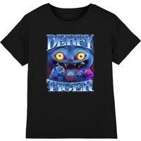 Netflix Kpop Demon Hunters Derpy Tiger Bootleg Kids T-Shirt, Black | Size: 12-13 Years