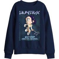 Netflix Kpop Demon Hunters Zoey Poster Kids Sweatshirt, Navy | Size: 5-6 Years