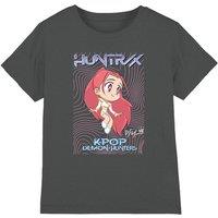 Netflix Kpop Demon Hunters Mira Poster Kids T-Shirt, Charcoal | Size: 7-8 Years
