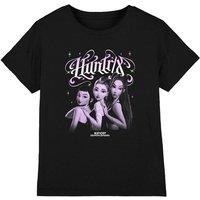 Netflix Kpop Demon Hunters Huntrix Gothic Gradient Kids T-Shirt, Black | Size: 7-8 Years