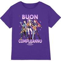 Netflix Kpop Demon Hunters Huntrix Happy Birthday Gradient Kids Tee, Purple | Size: 12-13 Years