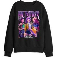 Netflix Kpop Demon Hunters Huntrix Bootleg Kids Sweatshirt, Black | Size: 5-6 Years