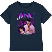 Netflix Kpop Demon Hunters Jinu Bootleg Kids T-Shirt, Navy | Size: 9-11 Years