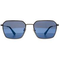 Police Men's Square Shiny Rose Gold Smoke Blue Mirror SPLL84 Octane 9