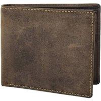 House of Leather Men's Mens Leather Slim Fold Wallet Prague in Brown