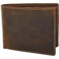 House of Leather Men's Mens Leather Slim Fold Wallet Prague in Tan