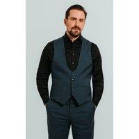 Dobell Men's Teal Waistcoat | Size: Medium