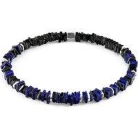 ANCHOR & CREW Men's Innot Silver & Stone Bracelet in Blue | Size: 21 cm