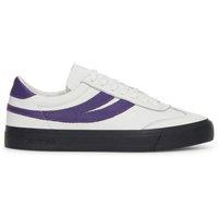 Superga Men's 4834 Club S Swallow Contrast Detail Leather Trainers in Off-White | Size: 5.5