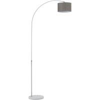 Contemporary Floor Lamp with Marble Base in Grey