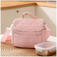 Living and Home Portable Insulated Lunch Bag Box Bento Storage for 4-6H in Pink