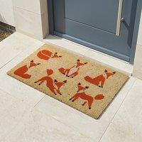 Garden Greatness Six Vixens Decorative Natural Coir Doormat | Size: 45 cm x 75 cm