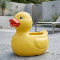 Garden Greatness Painted Duck Garden Planter Pot