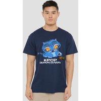 Netflix Kpop Demon Hunters Cute Derpy Tiger Cartoon T-Shirt, Navy | Size: 4XL