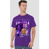 Netflix Kpop Demon Hunters Huntrix Huntrx Rumi Bootleg T-Shirt, Purple | Size: Medium