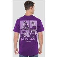 Netflix Kpop Demon Hunters Huntrix Huntrx Band Grid Back T-Shirt, Purple | Size: Small