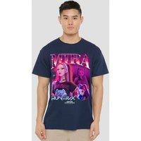 Netflix Kpop Demon Hunters Huntrix Huntrx Mira Bootleg T-Shirt, Navy | Size: 5XL