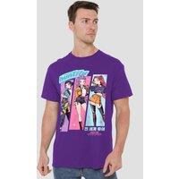 Netflix Kpop Demon Hunters Huntrix Anime Sketch T-Shirt, Purple | Size: 3XL